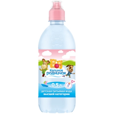 Вода "Калинов Родничок" детская спорт 0.5 литра без газа, пэт, 12 шт. в уп.