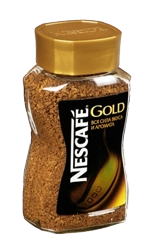 Растворимый кофе "Nescafe Gold" 190 гр. (стекло)