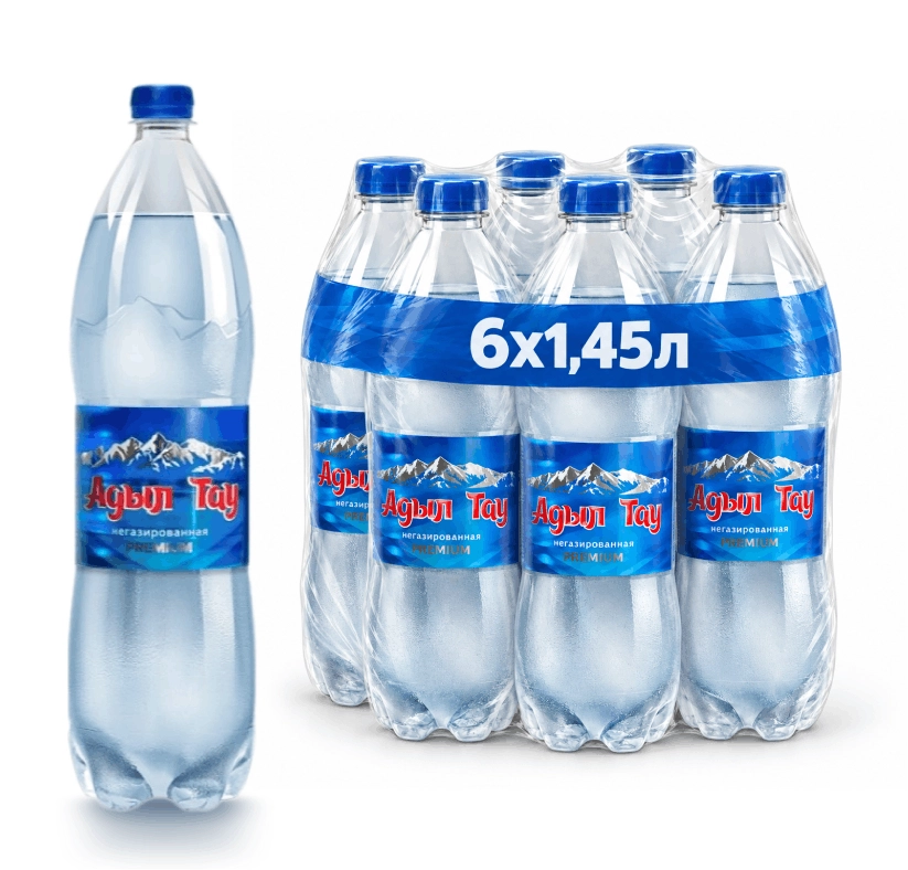 Вода "Адыл Тау" 1.45 литра негазированная (ПЭТ) уп. 6 шт. от магазина Vitarel